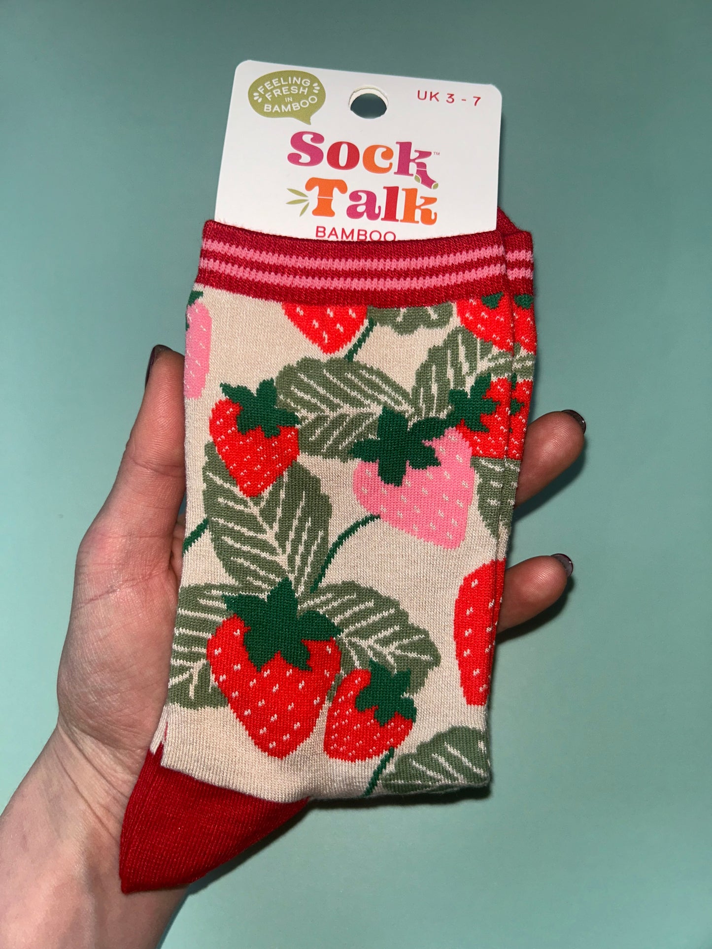 Strawberry bamboo socks