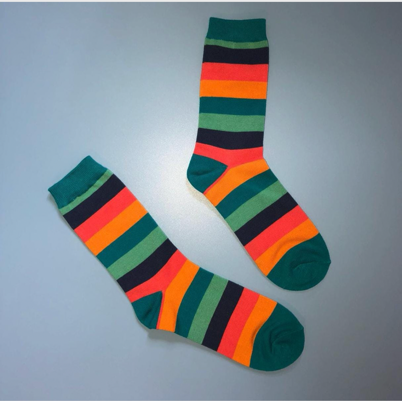 Stripe Bamboo Socks Teal