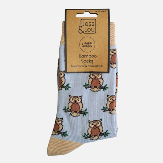 Ladies Owl Just Be Socks Bamboo 4 Pair Bundle