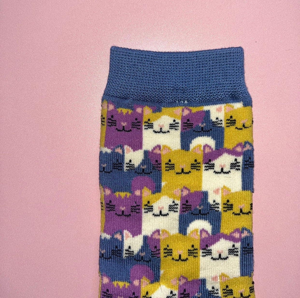 Happy Cats Bamboo Socks Blue