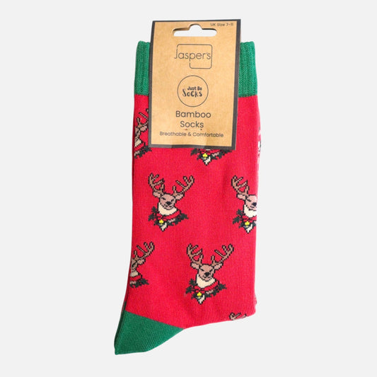 Reindeer Just Be Socks Bamboo 4 Pair Bundle