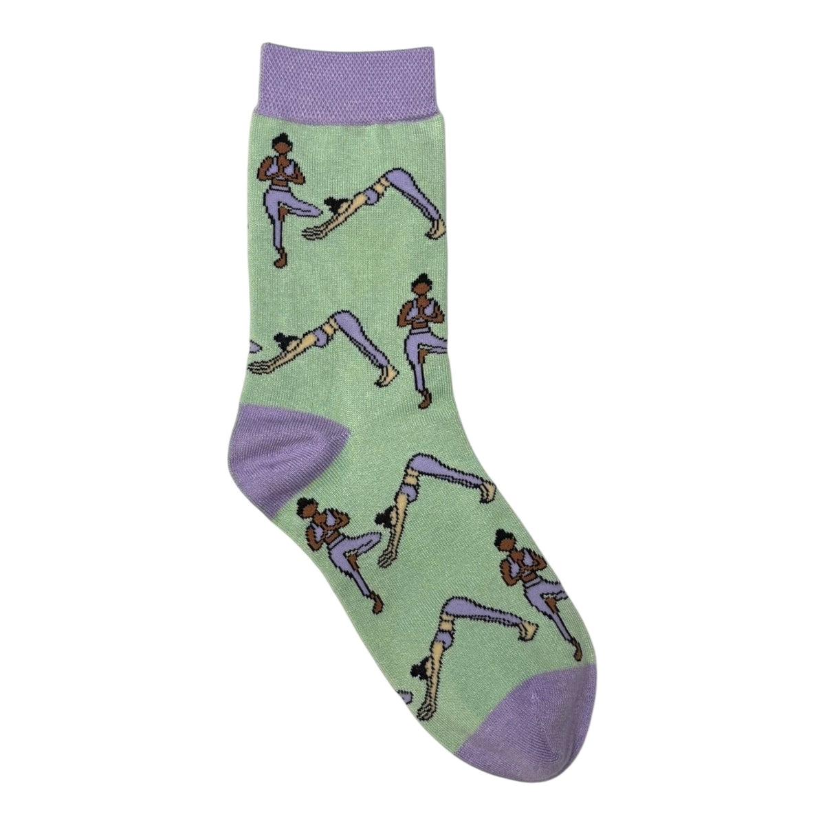 Yoga Mint Green & Purple Bamboo Socks 2 pair Bundle