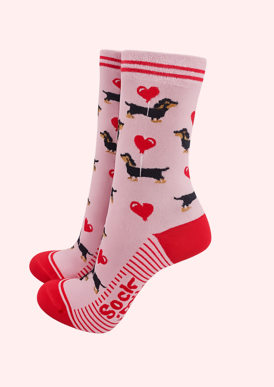 Dashund & Hearts Bamboo