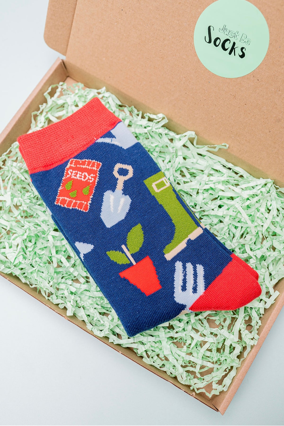 Ladies Gardening Bamboo Socks Blue