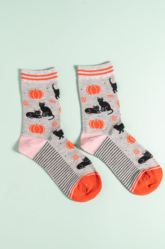 Cats & Pumpkins bamboo 4-7