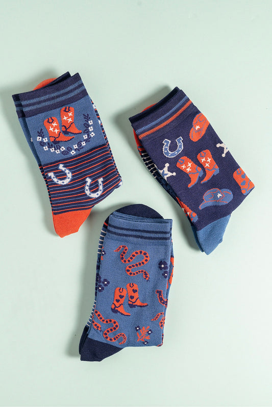 Western bamboo socks giftset