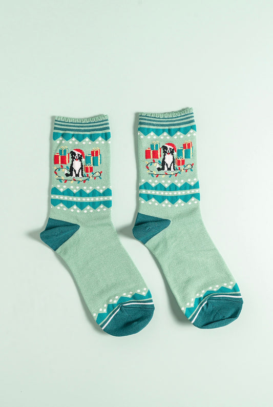 Border collie bamboo socks
