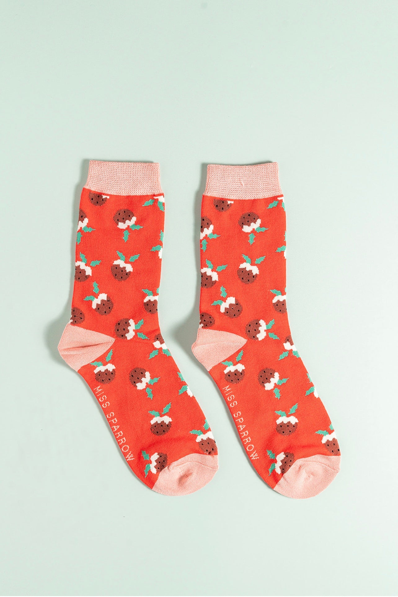 Pudding red bamboo socks