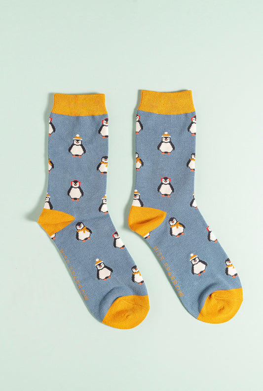Penguin denim bamboo socks