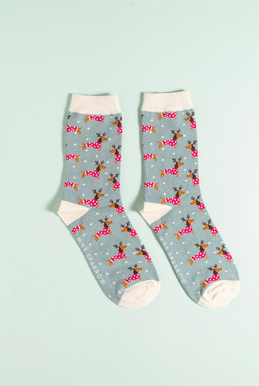 Sausage dog bamboo socks