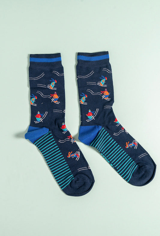 Skiing Bamboo Socks