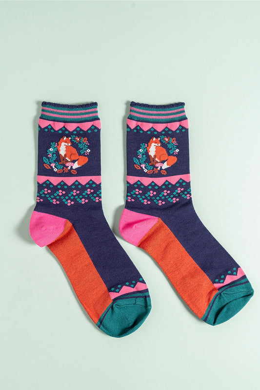 Woodland Fox Bamboo Socks