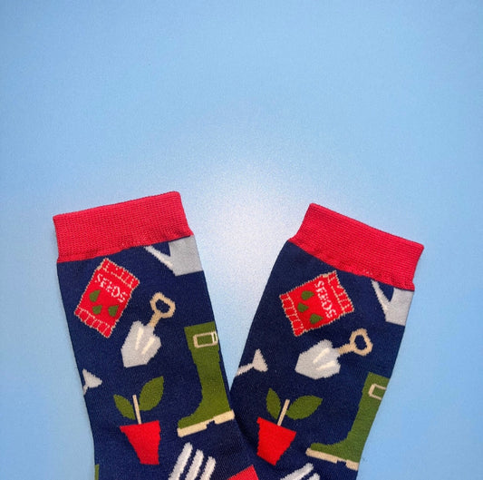 Gardening Bamboo Socks Navy