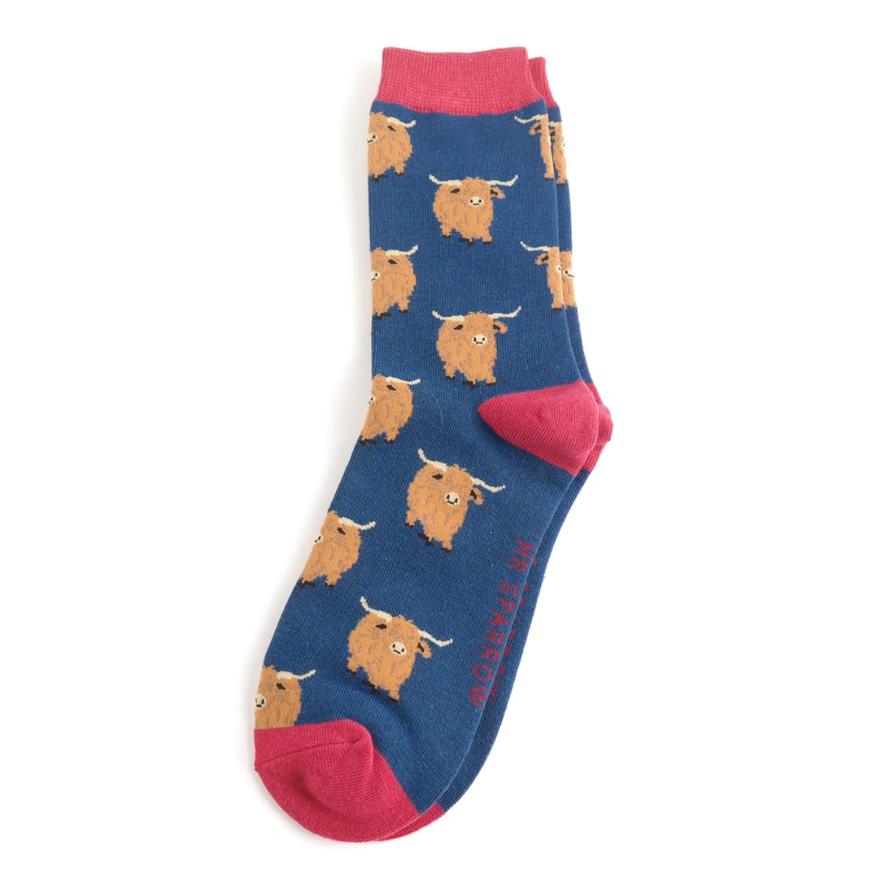 Highland Herd Bamboo Socks Navy
