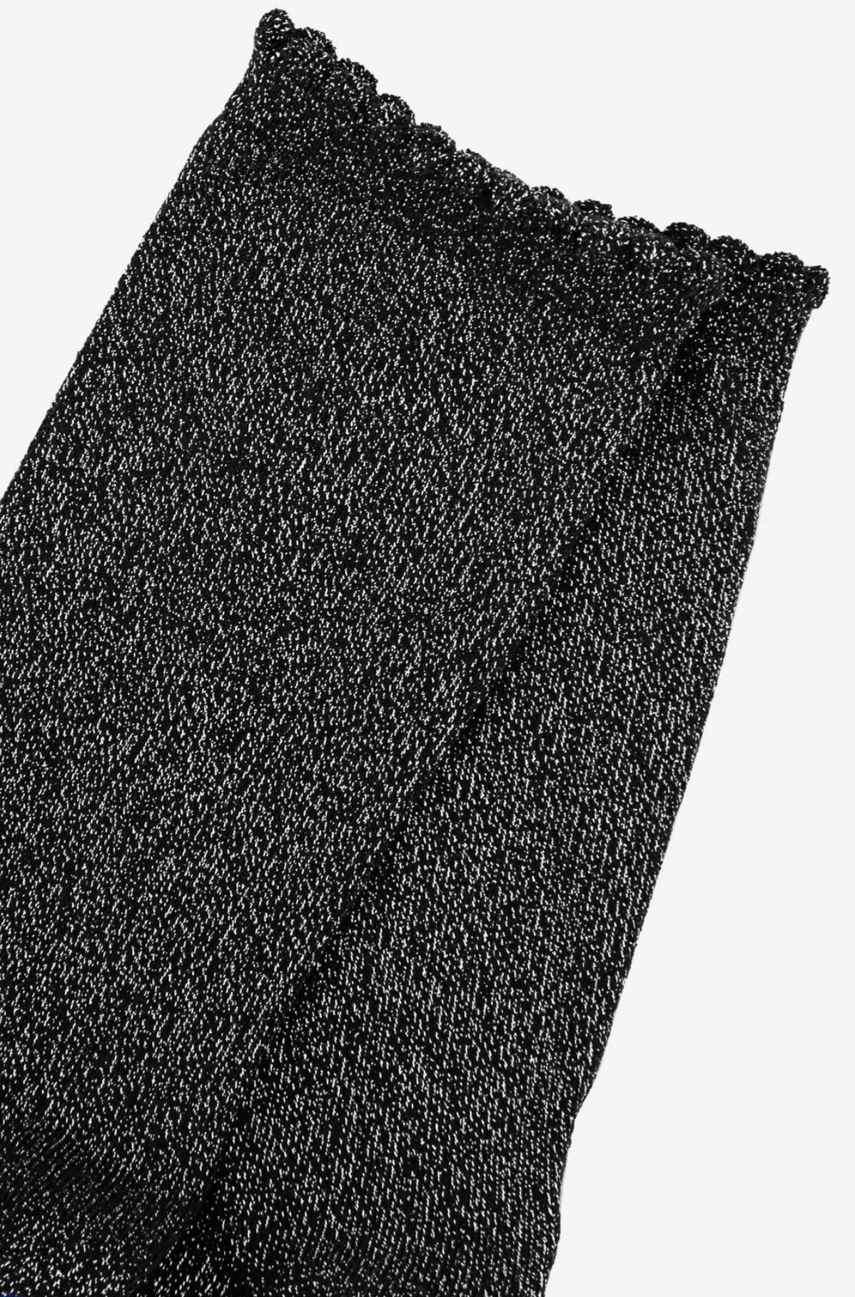 Black + Silver Glitter Socks