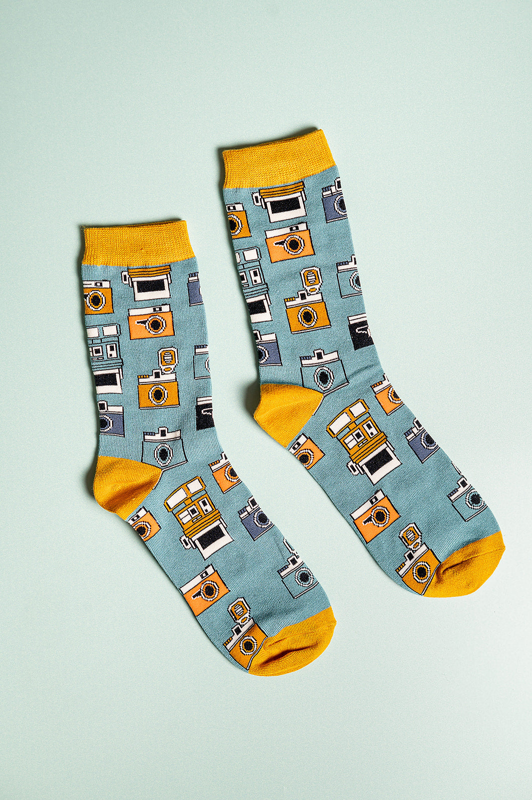 Camera Bamboo Socks Blue
