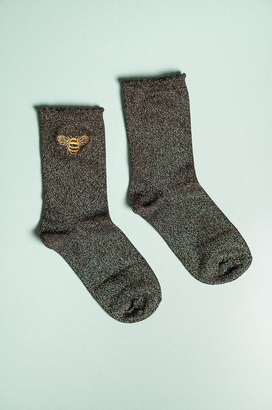 Bee Glitter Socks