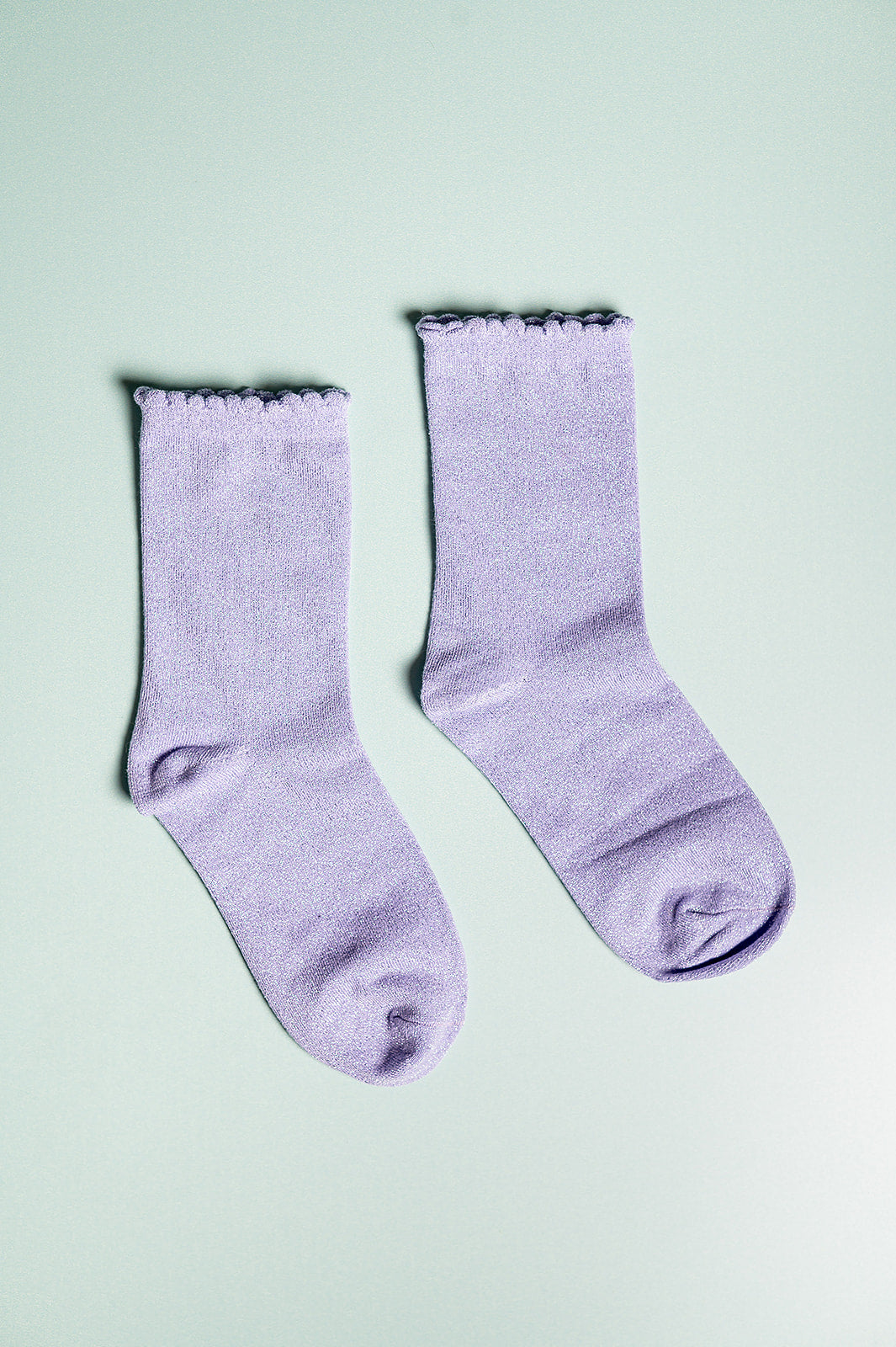 Lilac Glitter Socks