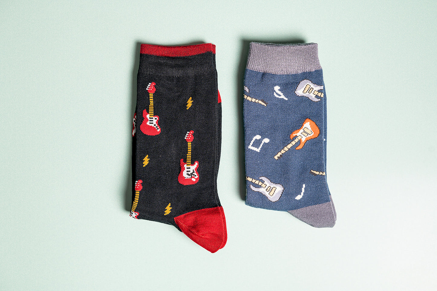 Guitar black bamboo socks
