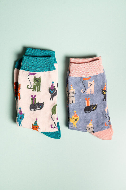Party Cats purple bamboo