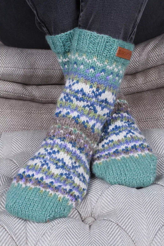 Iona Sofa Socks Aqua