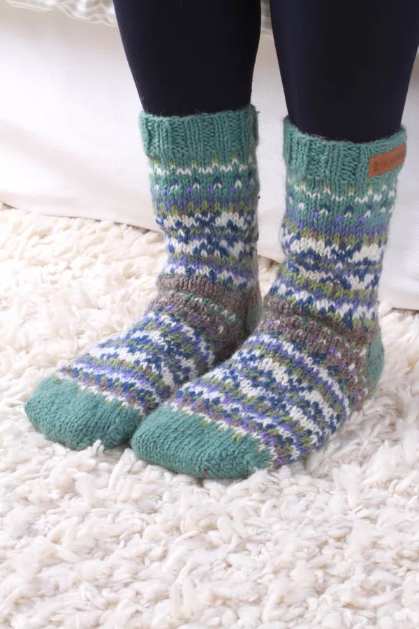 Iona Sofa Socks Aqua