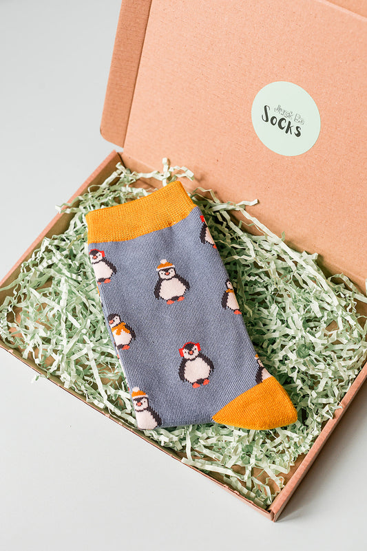 Baby Penguins Socks Denim