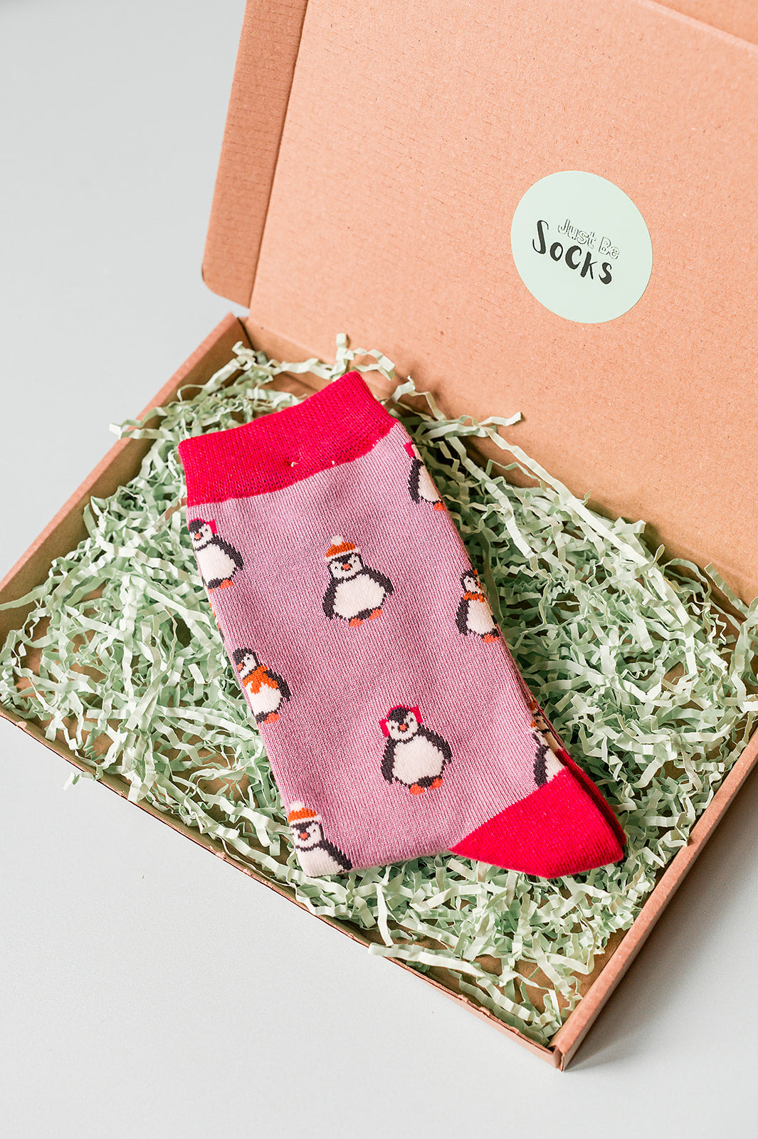Baby Penguins Socks Mauve