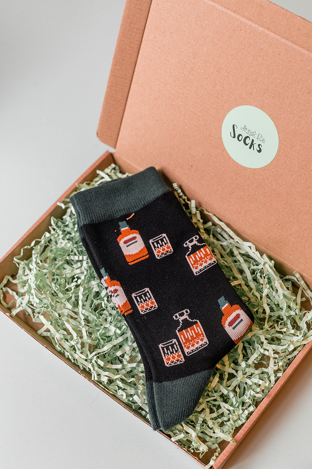 Men's Bamboo Socks - Black, Whisky