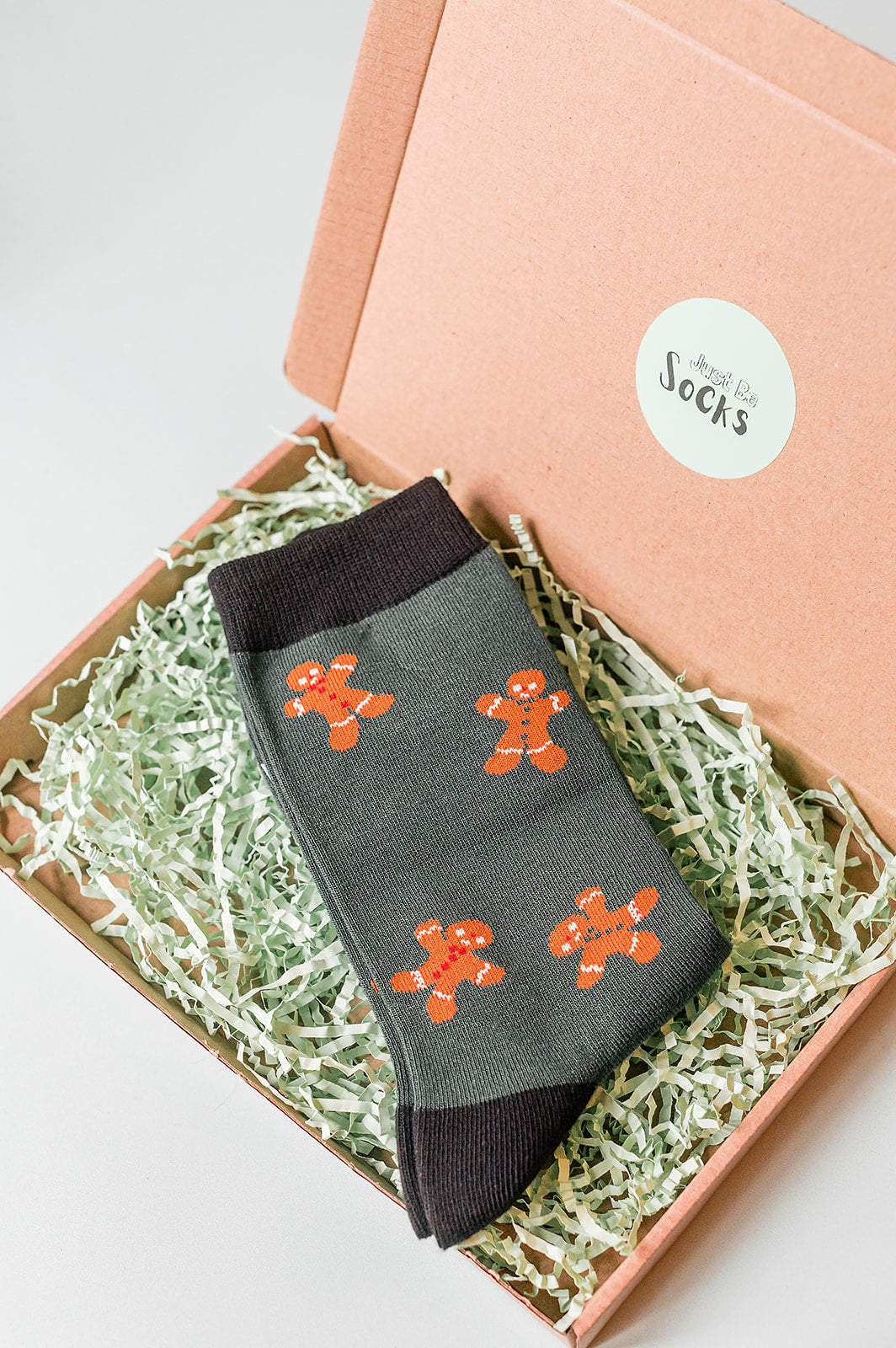 Men's Bamboo Socks - Green, Gingerbread