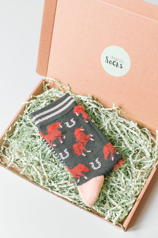Green Horse Women's Fluffy Bamboo Socks