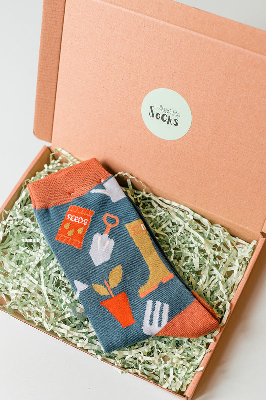 Gardening Bamboo Socks Blue | size 7-11