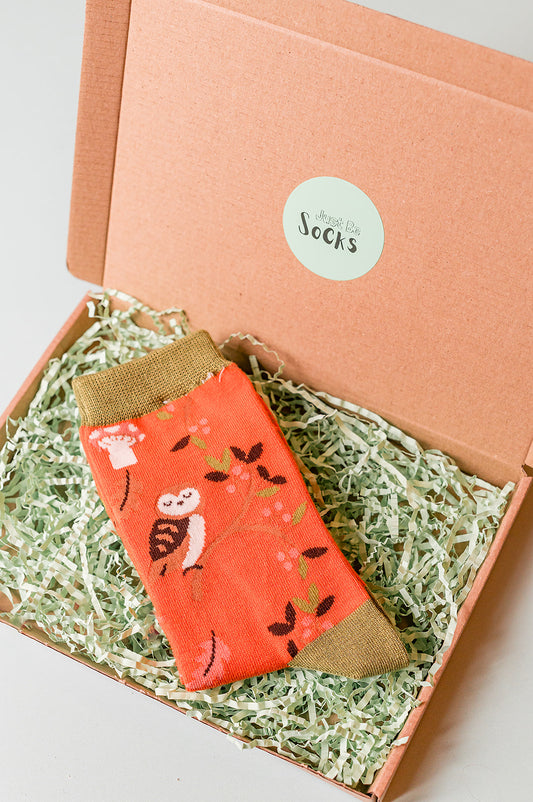 Ladies Owl Bamboo Orange