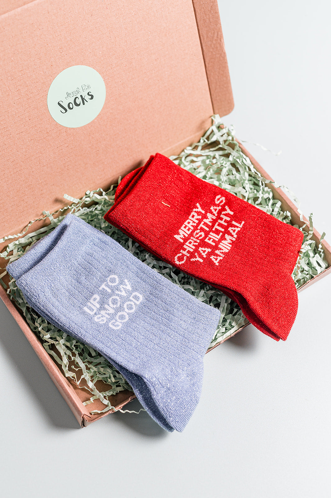 Christmas Humour Bamboo Socks 2 pair Bundle Giftset