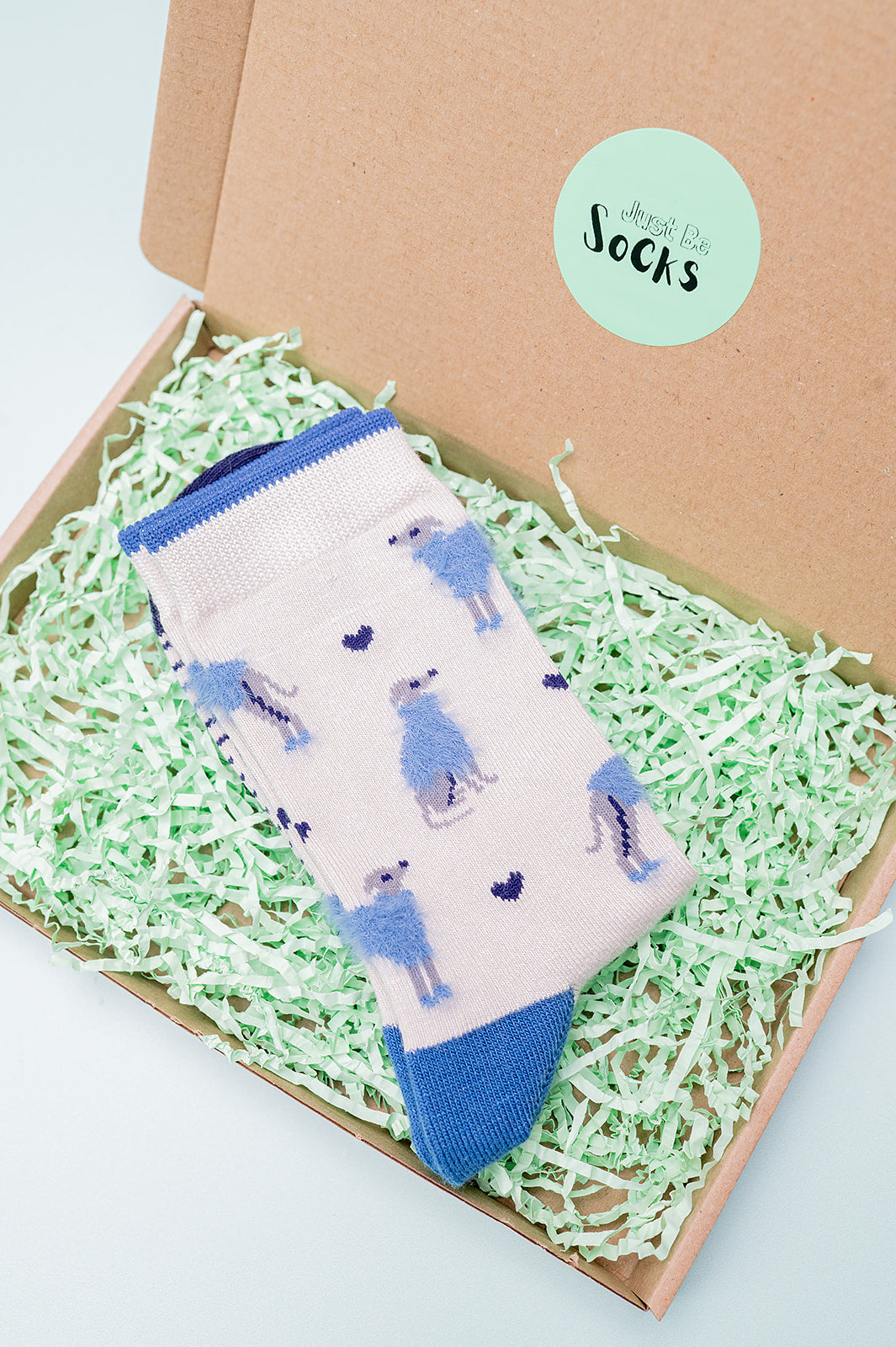 Greyhound Bamboo Fluffy Socks in Cream