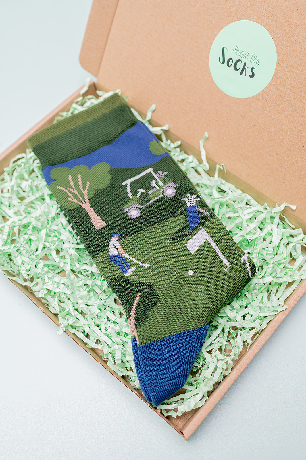 Golf Course Bamboo Socks in Green