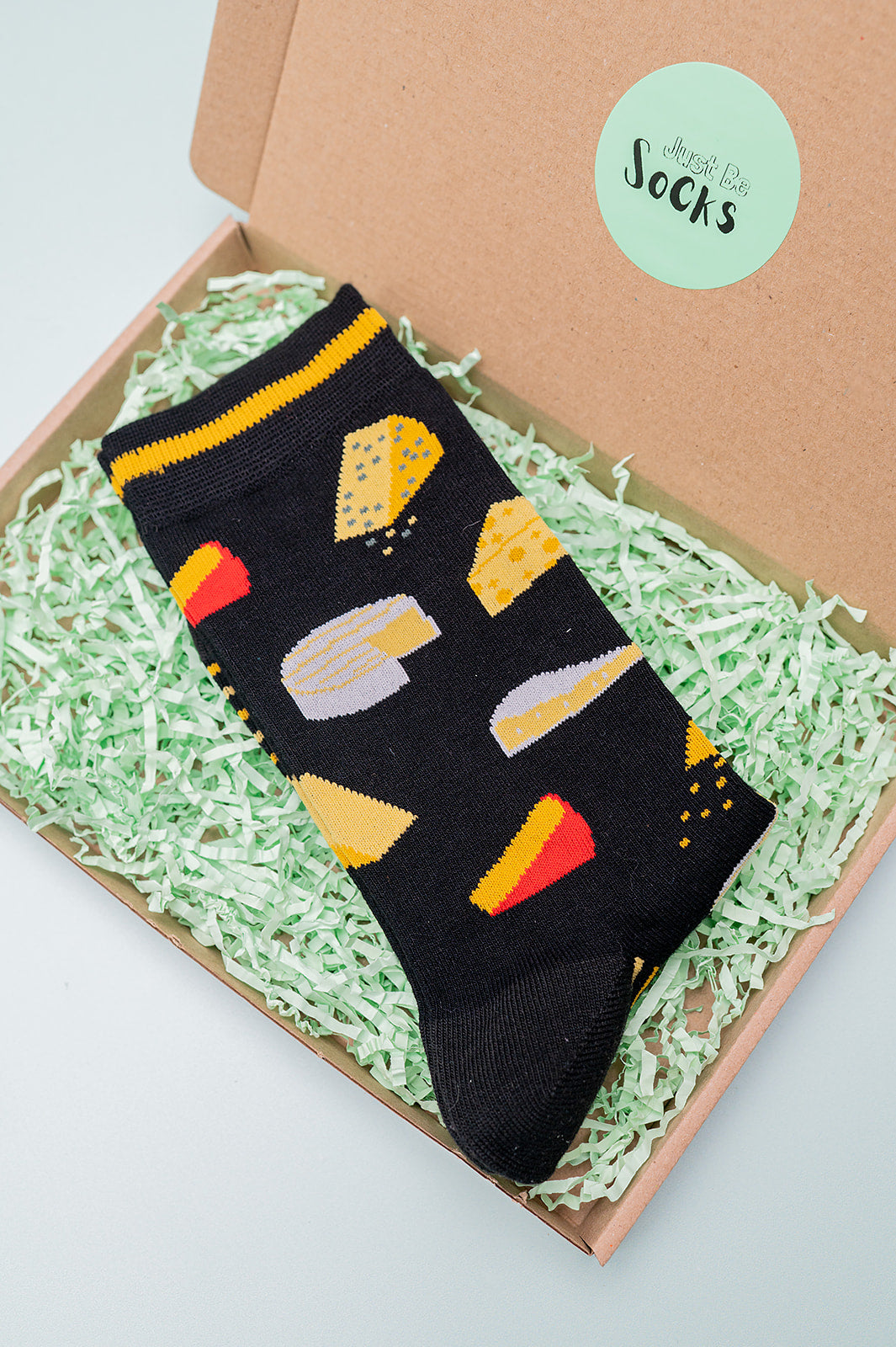 Men's Bamboo Socks - Black, Cheese