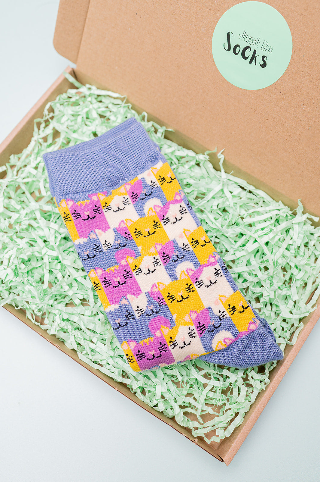 Ladies Cats Bamboo Socks Denim