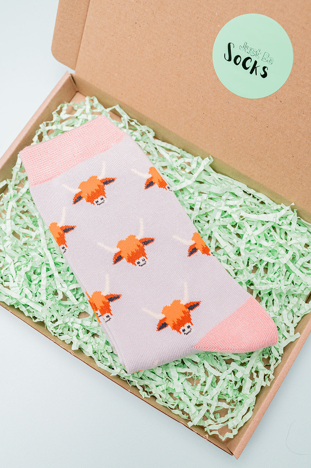 Ladies Highland Cow Bamboo Socks Silver