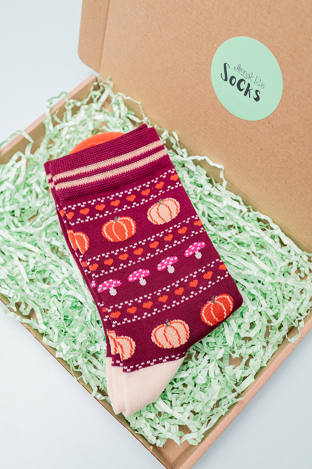 Women's Bamboo Socks - Berry/Orange, Pumpkin and Toadstool
