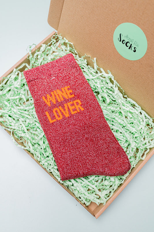 Wine Lover Glitter Socks