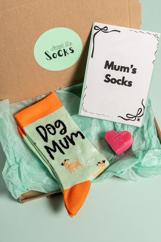 Dog Mum Mothers Day bamboo socks letterbox giftbox