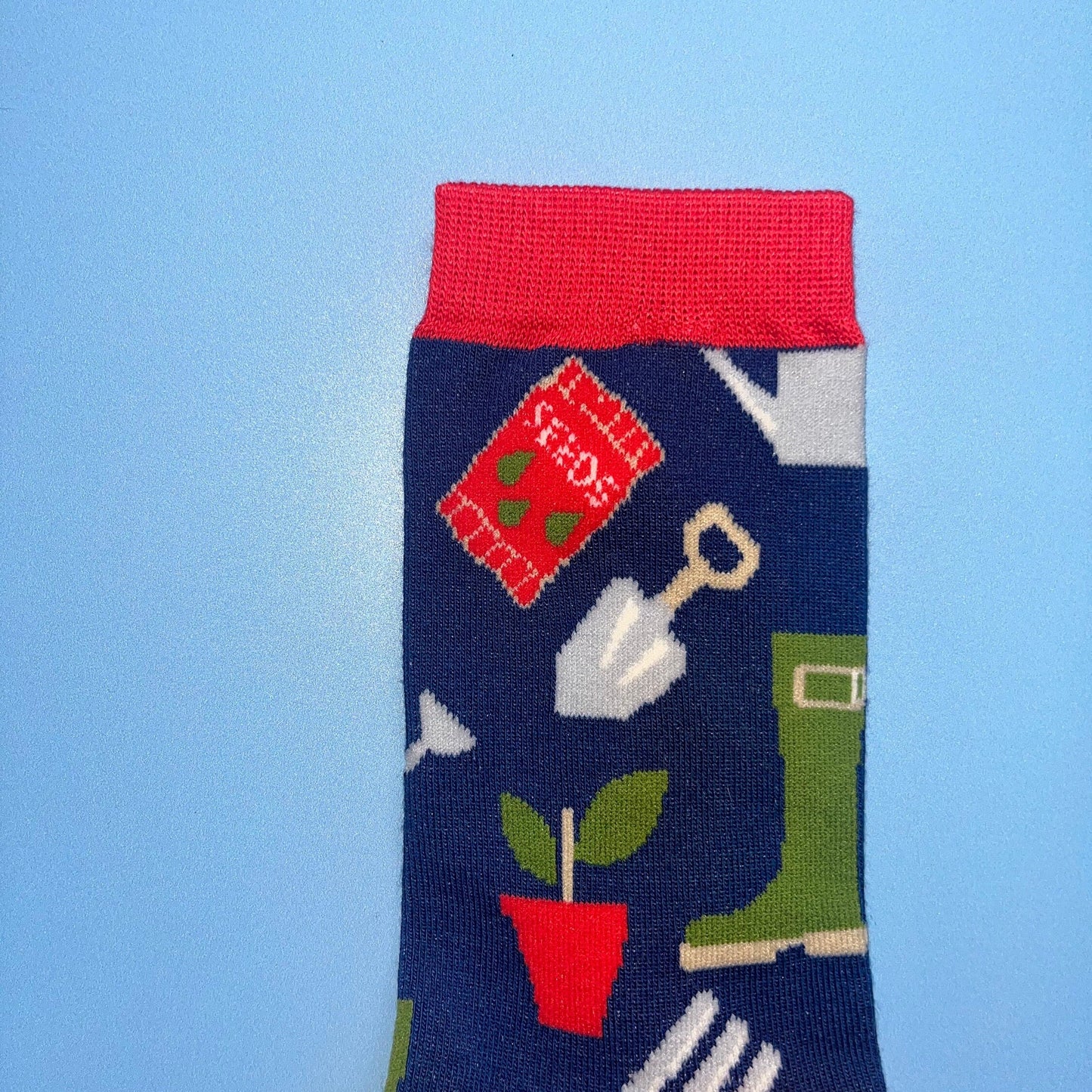 Ladies Gardening Bamboo Socks Blue