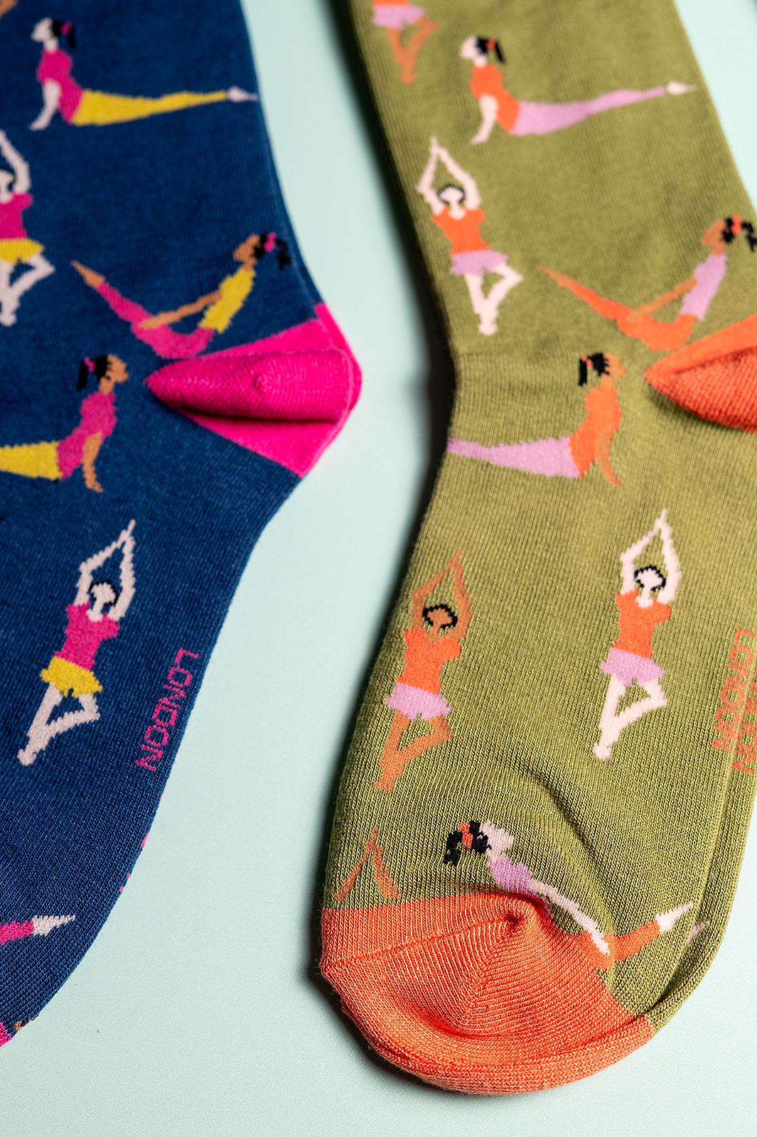 Yoga Bamboo Socks Letterbox Giftset: Ladies Size 4-7, Breathable & Sustainable