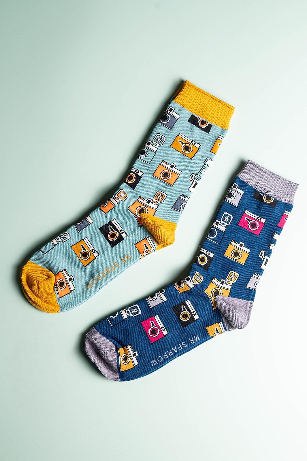 Mens Bamboo Socks Cameras | Photographer Letterbox Giftbox