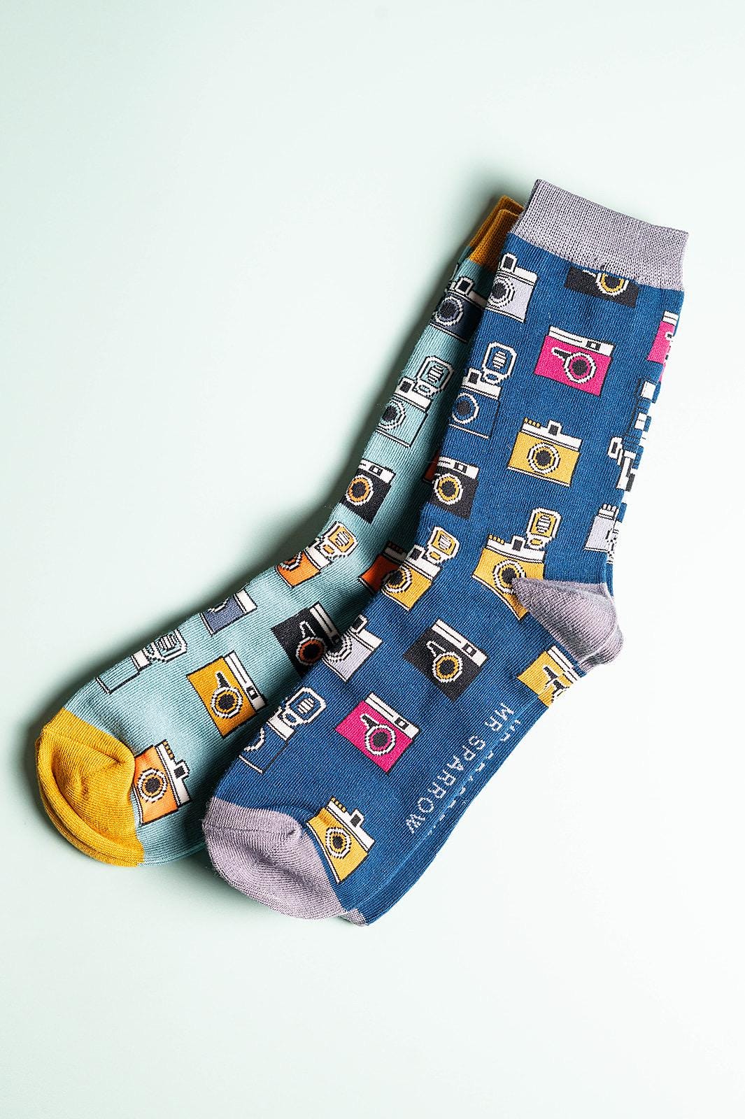 Mens Bamboo Socks Cameras | Photographer Letterbox Giftbox