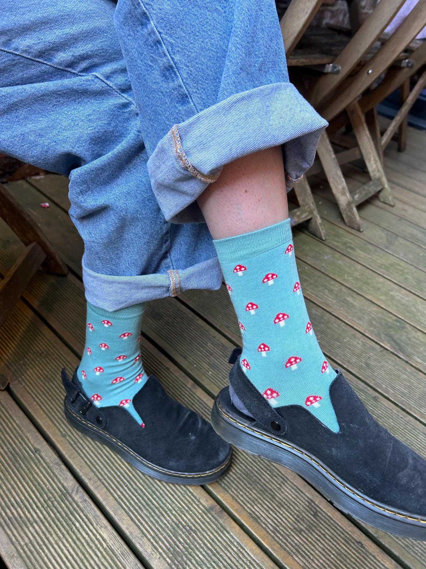 Mushroom Bamboo Socks | size 3-7