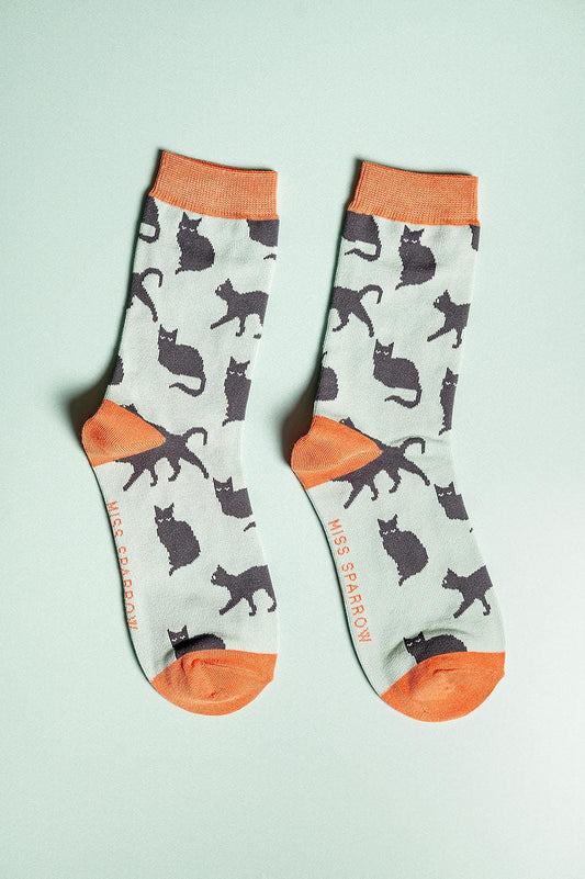 Cat Bamboo Socks, Letterbox Gift, Personalised Gift Card, Cat Mum Gift, Eco Friendly Gift