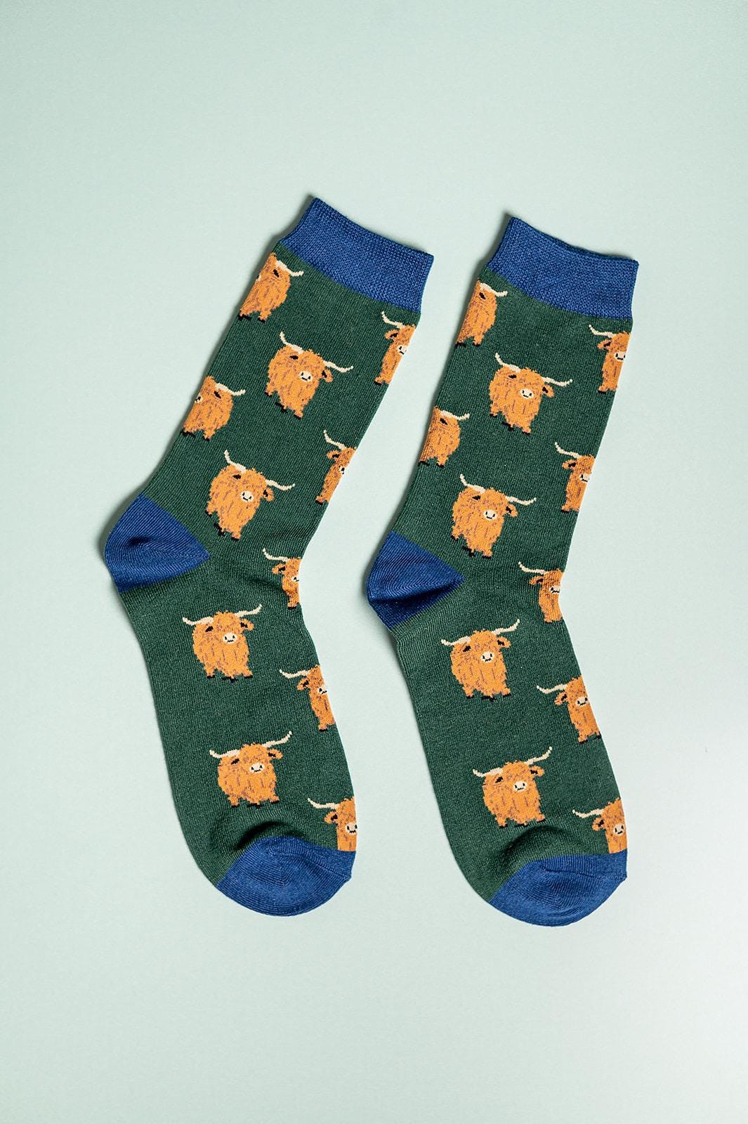 Men’s Highland Cow Bamboo Socks