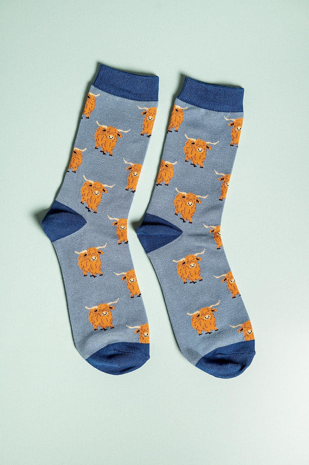 Men’s Highland Cow Bamboo Socks